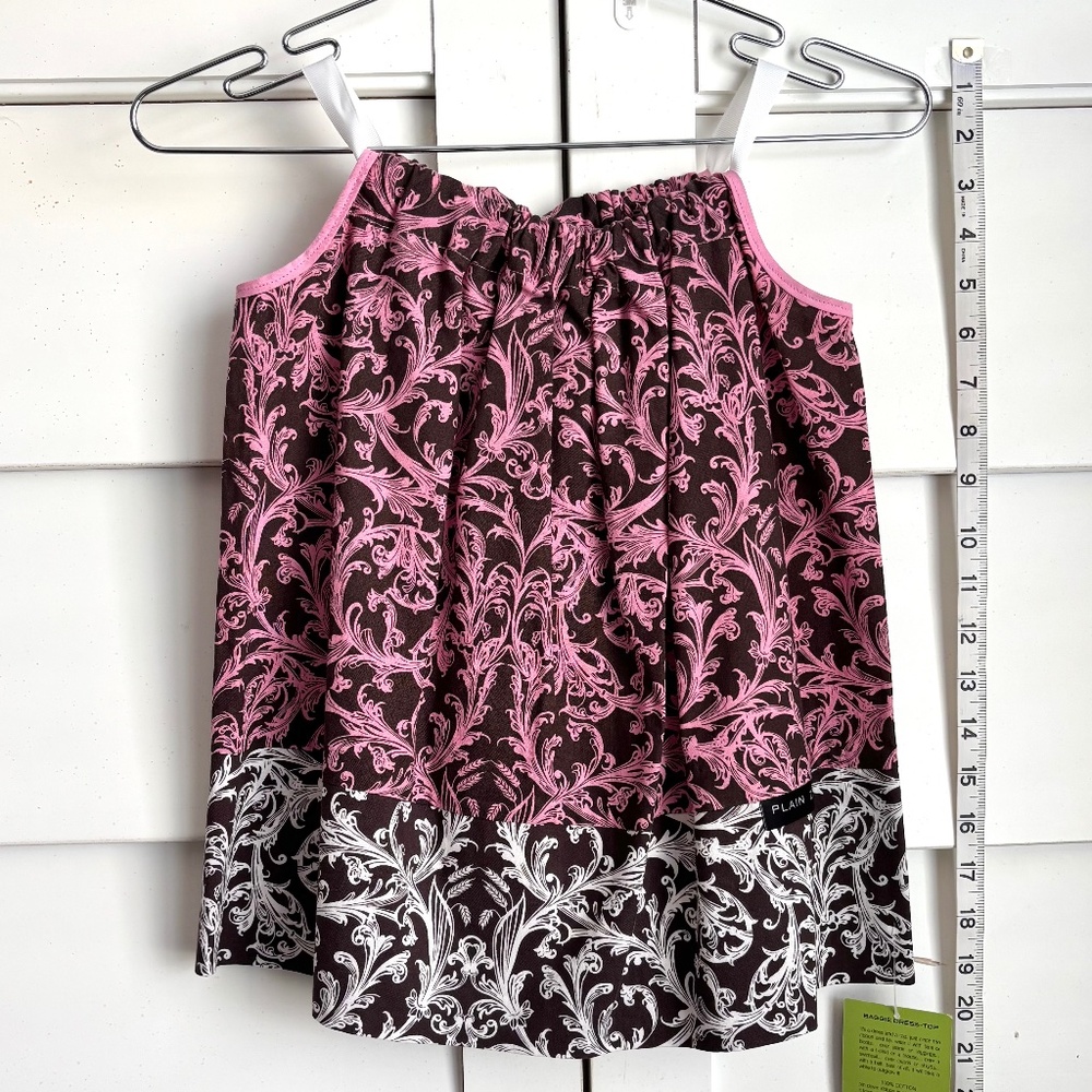 Girls Pink and Brown Toile Pillowcase Dress Various styles